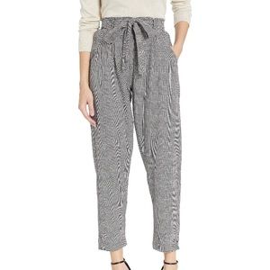 Angie Tie Waist Plaid Paperbag Style Pants Size L
